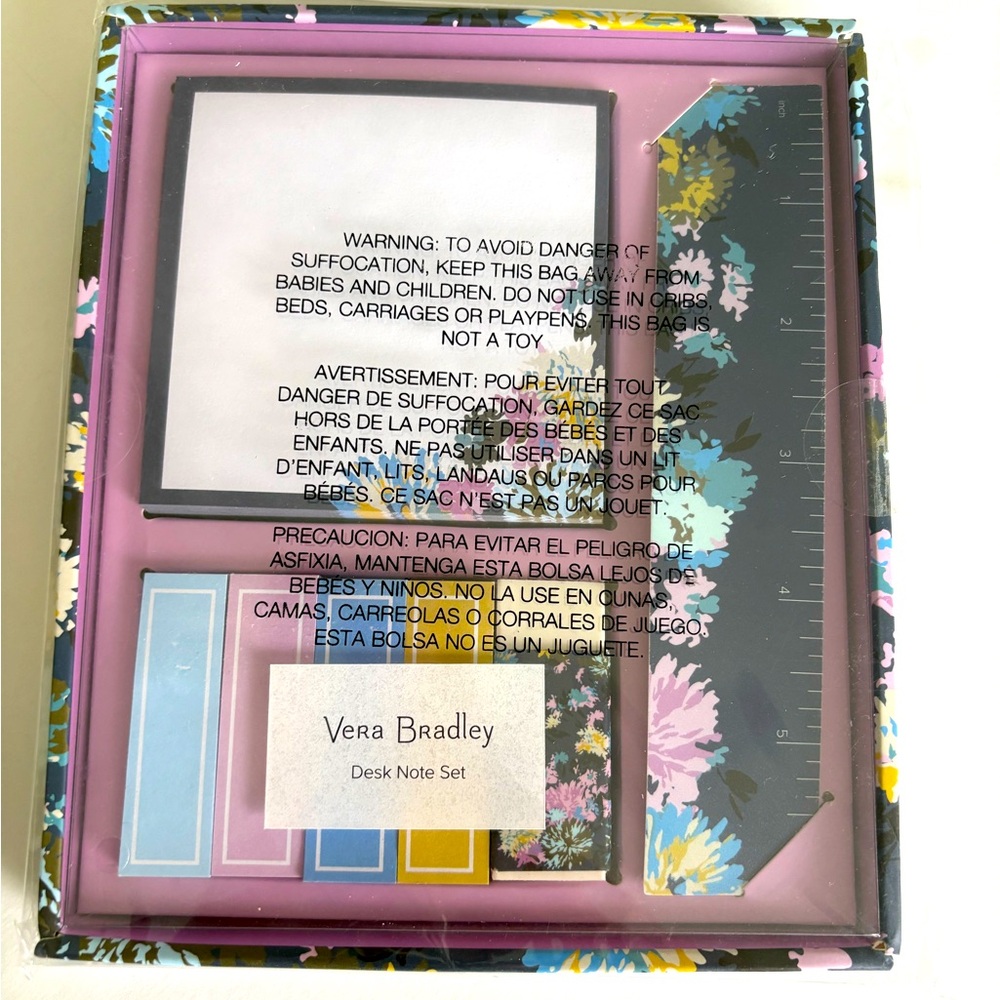 Vera Bradley Chrysanthemum Crush Desk Note Set NIP